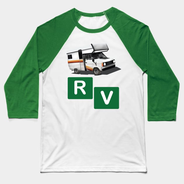 Recreational Vehicle Baseball T-Shirt by nickemporium1